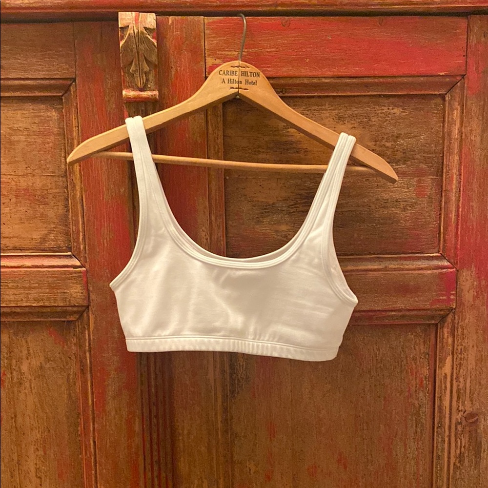Aritzia TnAction Golden Butter Mini Bra Top